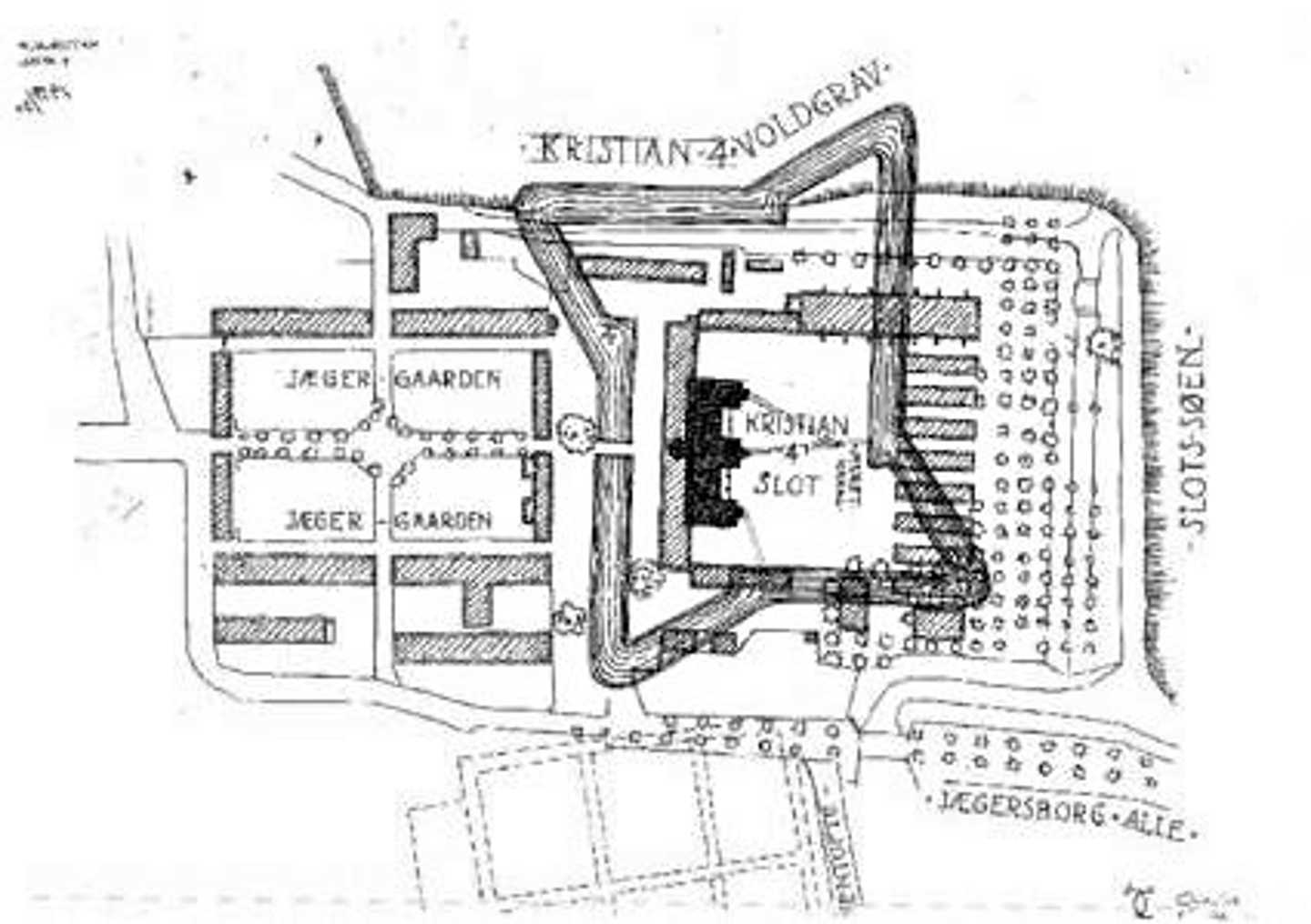 Jægersborg Slot, rekonstruktion 1929.