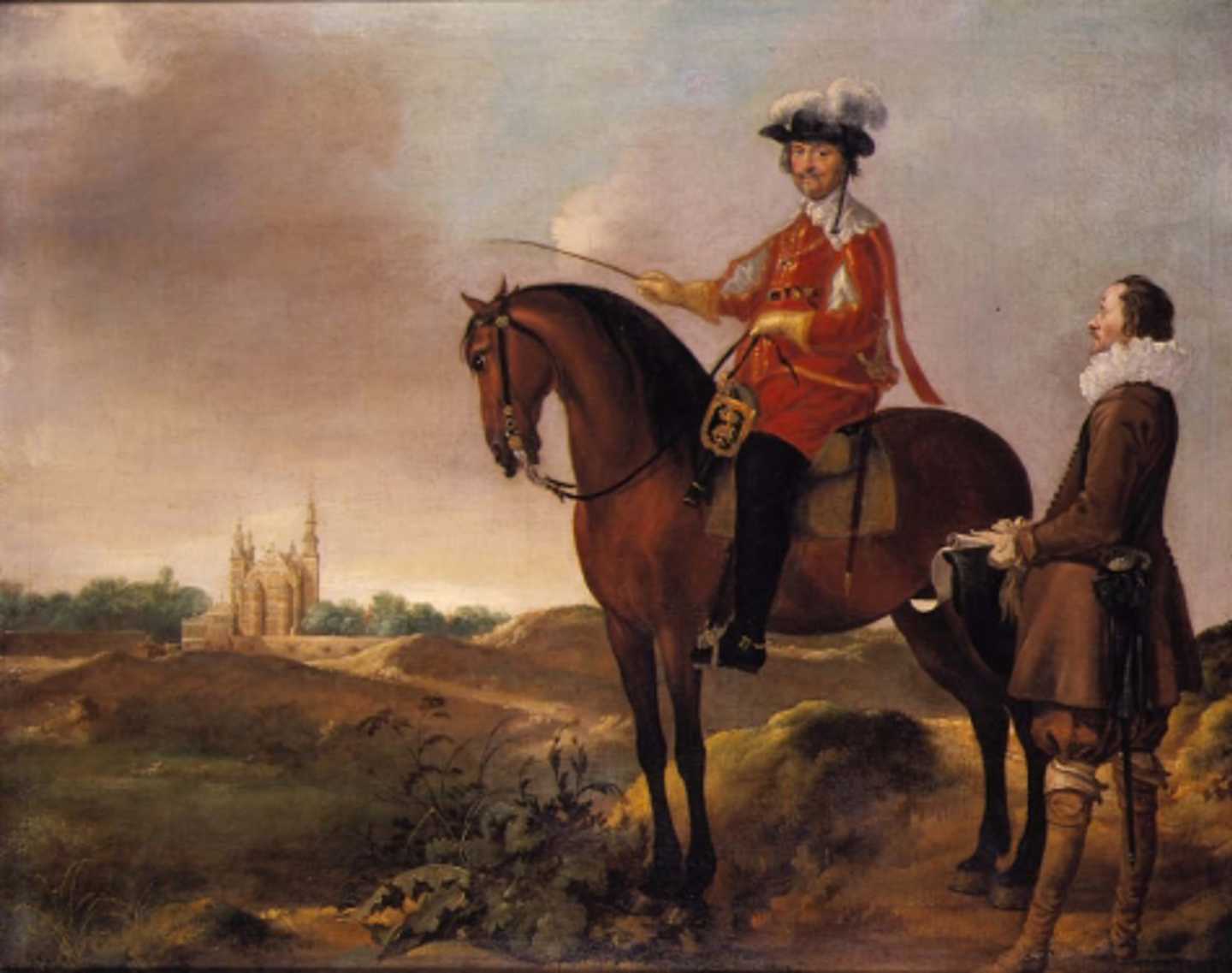 Christian IV kigger ud over Jægersborghave.